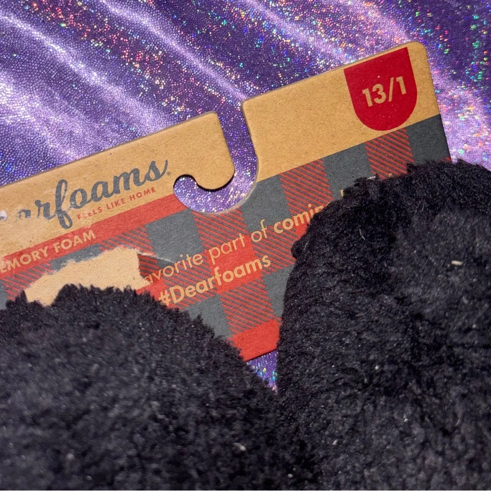 Kids Dearforms Black Bear Slippers